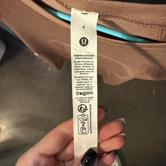 lululemon athletica pink/mauve short sleeve size 4 - Picture 2 of 3